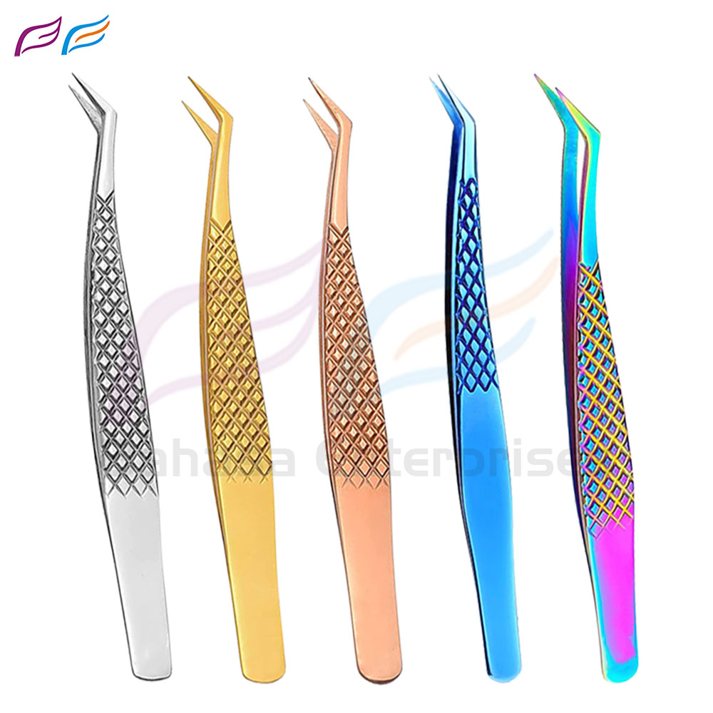 Diamond Print Dolphin Lash Tweezers